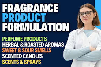 develop formulation for fragrance, alcohol free colognes, attar, scent products
