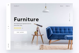 build furniture shopify store,dropshipping homedecor, wix interiordesign website