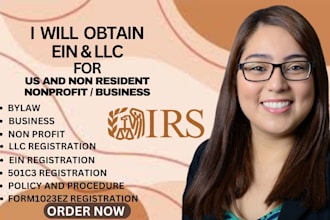 obtain ein number from irs for llc US and non US residents in 24 hours