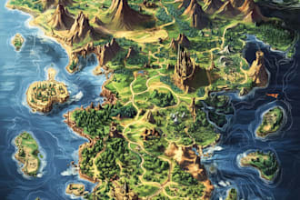 fantasy map campaign map cartography world city map design
