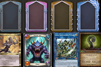 unique card frame designs for tcg and board games ccg rpg game mtg deck