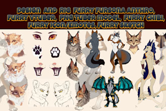 do vtuber model live2d vtuber 2d furry rigging anime pngtuber furry vtube studio
