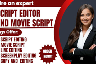 write and edit your film script, synopsis, logline, and script coverage