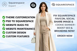 design modern squarespace hero sections and banners in 24 hours
