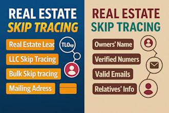 provide real estate llc and bulk skip tracing services