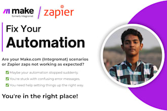 fix your make scenario or zapier zap fast expert in fixing automations