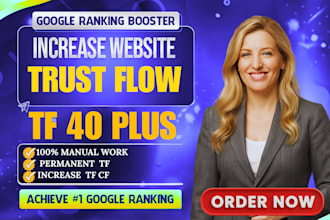 increase tf majestic trust flow 40 plus using white hat methods