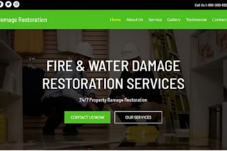 build squarespace property restoration website construction plumbing website