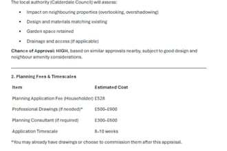 provide a planning appraisal of your project