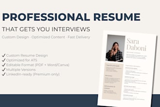 design a professional and modern resume to boost your career