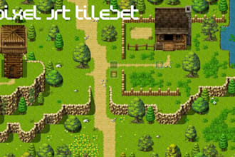 pixel art tileset 2d pixel map pixel environment background rgp  pixel game art