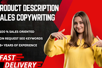 craft SEO optimized product descriptions for amazon, etsy or shopify