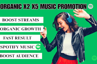 run x2 x5 spotify music promotion, amazon music, spotify album to get listeners