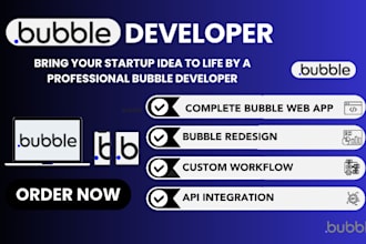 develop bubble io web application website