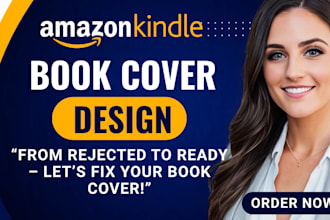 design book cover, fix rejected book cover, and fix kdp issues book print layout