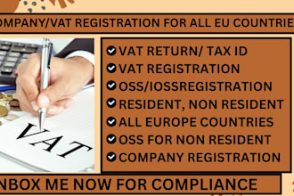 do company registration, vat oss, ioss for all eu countries