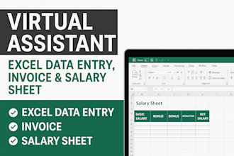 design excel based business reports, salary sheets, and automated templates