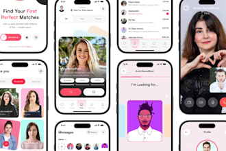 offer responsive dating webiste, dating app, chat app, live streaming app, panel