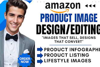 design amazon product infographics, lifestyle images, or product listing image