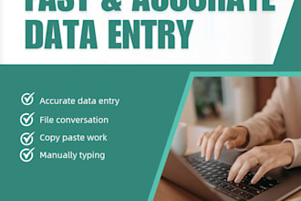 do fast accurate data entry, copy paste, word to pdf