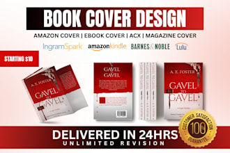 design amazon kdp book cover design, dust jacket, paper back and hardcover