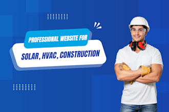 build solar, hvac, construction, cleaning, plumbing website