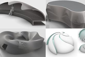 create 3d parametric design for architecture using grasshopper, rhino3d sketchup