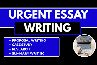do urgent essay writing, research, case study, apa paper, report writing