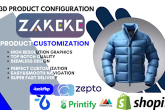 do 2d 3d shopify zakeke customily kickflip zepto product configuration for store