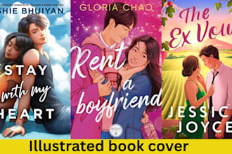 do romance book cover illustration ebook amazon kdp cover book cover design