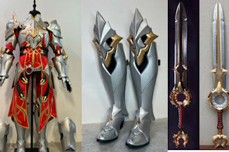 wearable cosplay knight armor weapon pepakura mask cosplay helmet 3d printing