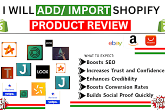 import or add product review from aliexpress and amazon to shopify store