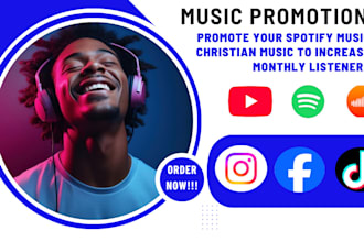 promote your spotify music christian music to increase monthly listeners