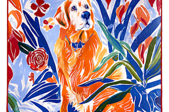 create a custom pop art pet portrait with ai and hand finished texture