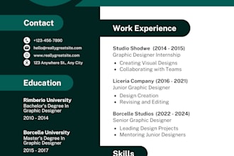 design a modern and professional resume