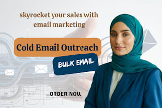 do cold email campaign, outreach, bulk email list, copywriting  for marketing
