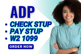 create accurate adp pay stubs, w2, 1099 and 1040 tax forms