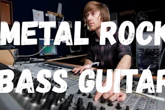 be your pro bass metal player in pop, rnb, soul, rock, funk, bassit, bass guitar