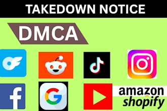 send dmca takedown notice to remove google reddit fb yt instagram twitter amazon