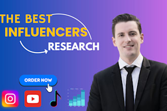 provide influencer research and lists for tiktok, instagram, and youtube