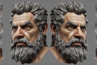 sculpt 3d head human face 3d portrait 3d bust model 3d scan for 3d print