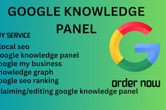 create a google knowledge panel for your name or brand and business