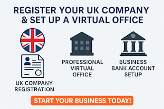 register your UK company with companies house and virtual office address