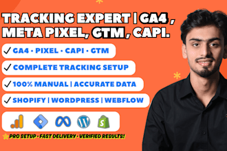 setup meta pixel, conversion api, ga4 tracking via gtm for wordpress ads