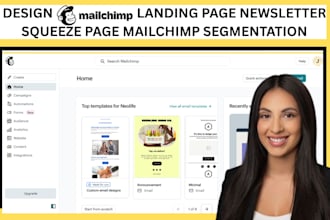 design mailchimp landing page newsletter squeeze page mailchimp segmentation