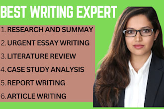 do research and summary writing, literature,review,case study,reports,history