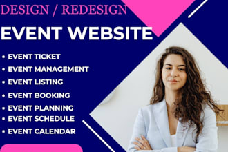 create event website, event ticket website, event management website, wordpress