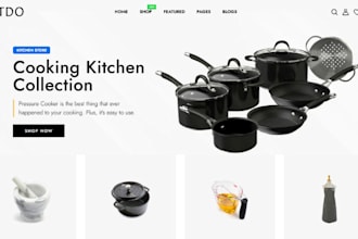 design cookware shopify kitchen utensils store home appliances website
