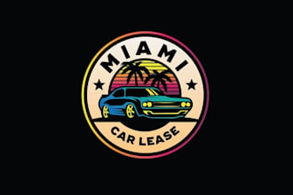 design unique miami car lease logo