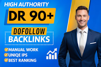 build DR 90 plus dofollow permanent backlinks to boost your website ranking